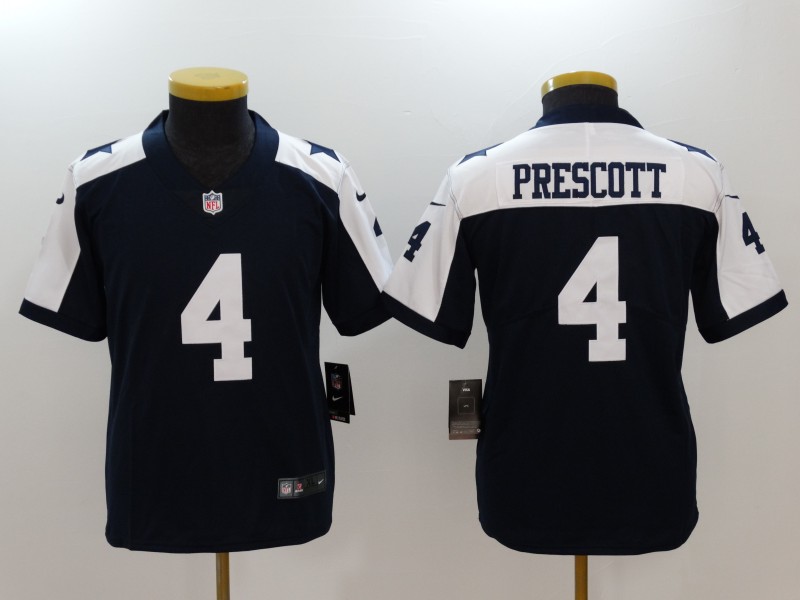 Youth Dallas Cowboys #4 Dak Prescott Navy Blue Vapor Untouchable Limited Stitched NFL Jersey
