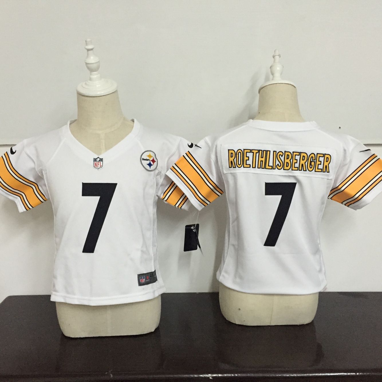 Toddler Nike Pittsburgh Steelers #7 Ben Roethlisberger White Stitched NFL Jersey