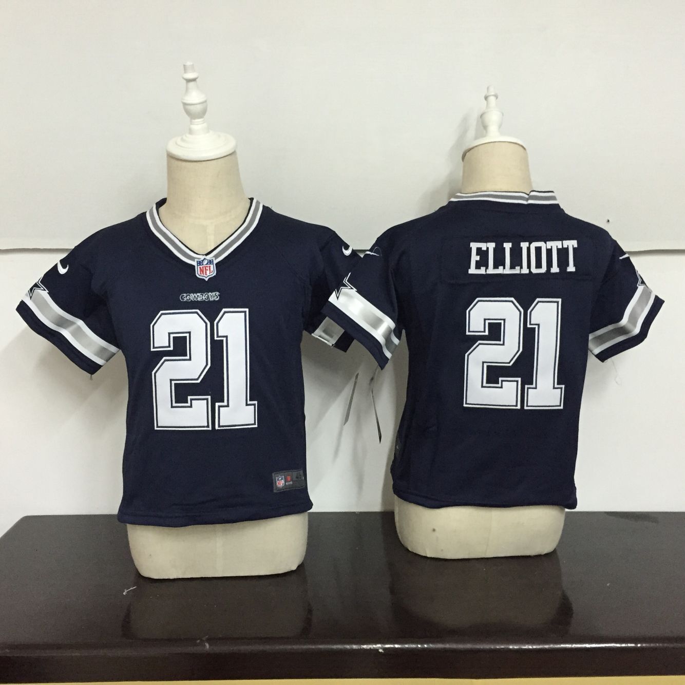 Toddler Nike Dallas Cowboys #21 Ezekiel Elliott Blue Stitched NFL Jersey