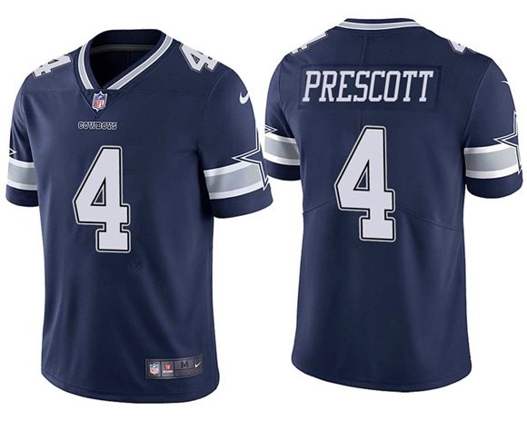 Youth Dallas Cowboys #4 Dak Prescott Navy Vapor Untouchable Limited Stitched Jersey
