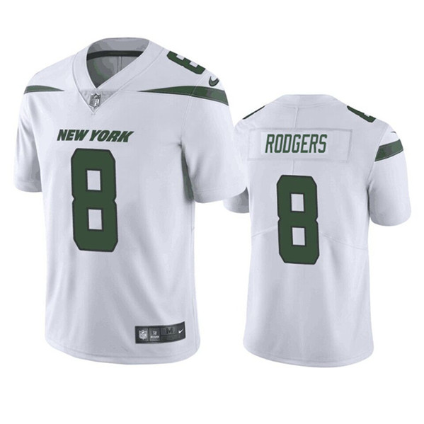 Youth New York Jets #8 Aaron Rodgers White Vapor Untouchable Limited Stitched Jersey