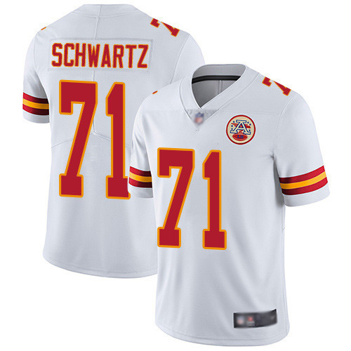 Youth Kansas City Chiefs #71 Mitchell Schwart White Vapor Untouchable Limited Stitched NFL Jersey