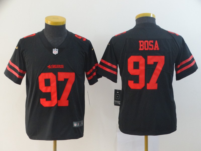 Youth NFL San Francisco 49ers #97 Nick Bosa Black Vapor Untouchable Limited Stitched Jersey