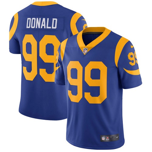 Youth Los Angeles Rams #99 Aaron Donald Royal Blue Vapor Untouchable Limited Stitched NFL Jersey