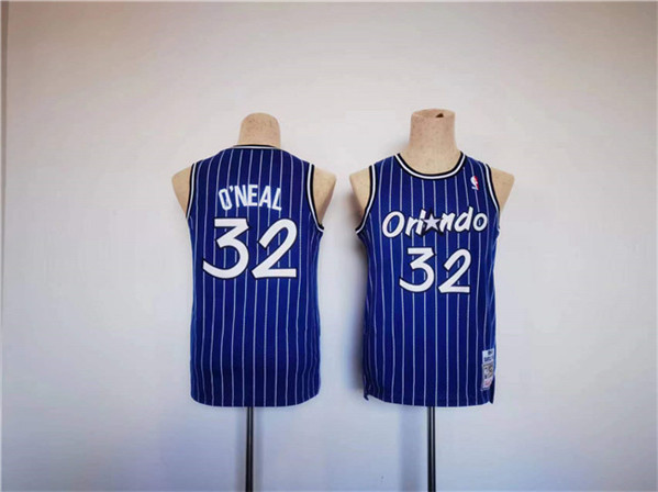 Youth Orlando Magic #32 Shaquille O'Neal Blue Throwback Stitched Jersey
