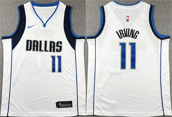 Youth Dallas Mavericks #11 Kyrie Irving White Stitched Basketball Jersey