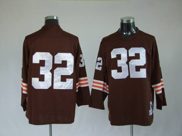 Toddler Cleveland Browns #32 Jim Brown Brown Throwback Stitched NFL Jersey