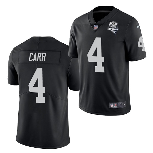 Youth Oakland Raiders #4 Derek Carr Black 2020 Inaugural Season Vapor Untouchable Limited Stitched NFL Jersey