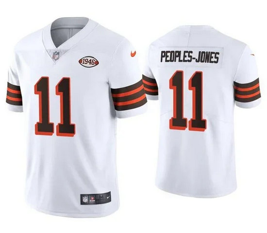 Youth Cleveland Browns #11 Donovan Peoples-Jones White 1946 Collection Vapor Stitched Jersey