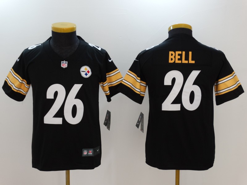 Youth Pittsburgh Steelers #26 Le'Veon Bell Black Vapor Untouchable Limited Jersey