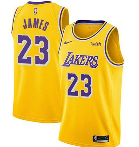 Youth Los Angeles Lakers #23 LeBron James Yellow Stitched NBA Jersey