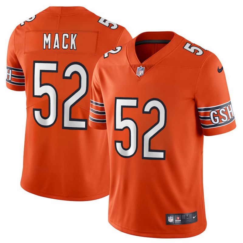 Youth Bears #52 Khalil Mack Orange Vapor Untouchable Limited Stitched NFL Jersey
