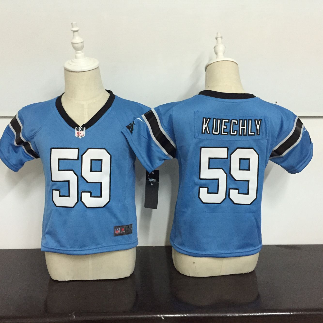 Toddler Nike Carolina Panthers #59 Luke Kuechly Light Blue Stitched NFL Jersey