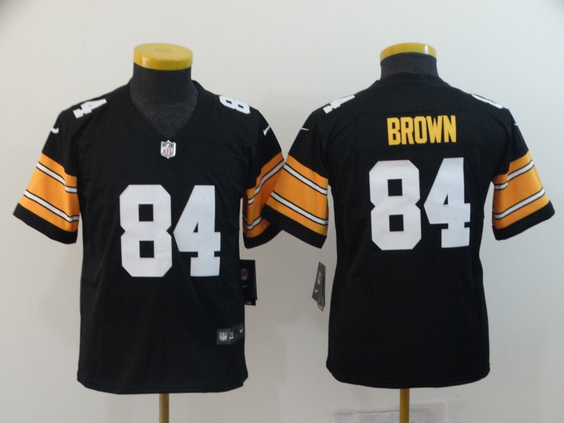 Youth Steelers #84 Antonio Brown Black Vapor Untouchable Limited Stitched NFL Jersey