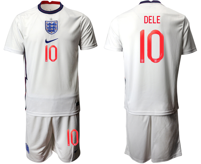 England #10 Dele Home Kid Soccer Country Jersey