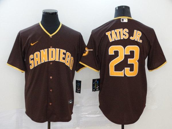 Youth San Diego Padres #23 Fernando Tatis Jr. Coffee Stitched Jersey