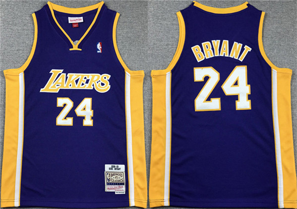 Youth Los Angeles Lakers #24 Kobe Bryant Purple Stitched Basketball Jersey