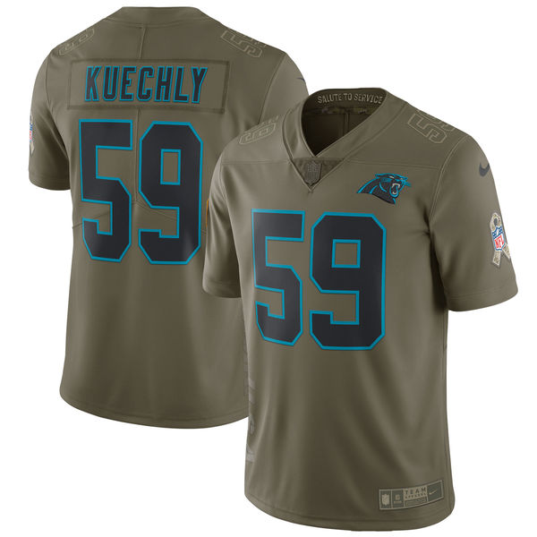 Youth Nike Carolina Panthers #59 Luke Kuechly Olive Salute To Service Limited Stitched NFL Jersey