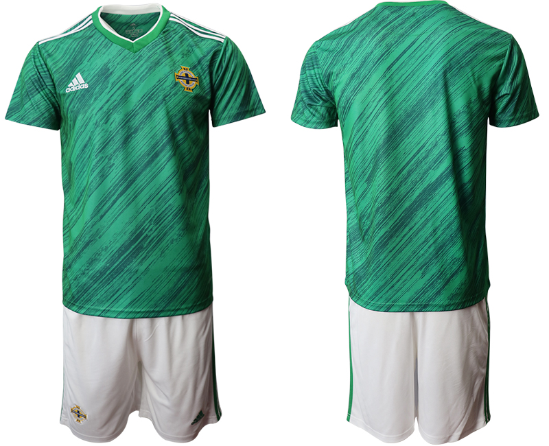 Northern Ireland Blank Green Home Kid Soccer Country Jersey