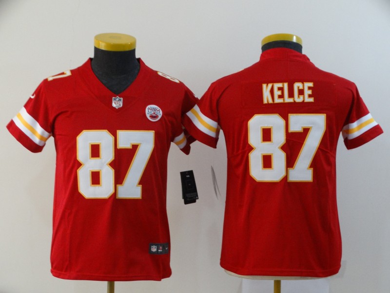 Youth Kansas City Chiefs #87 Travis Kelce Red Vapor Untouchable Limited Stitched NFL Jersey