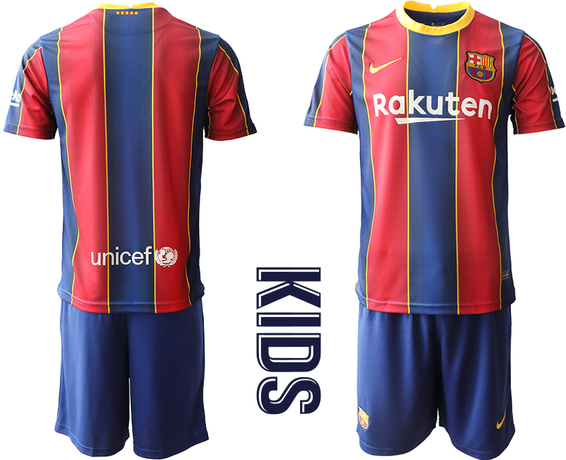 Barcelona Blank Home Kid Soccer Club Jersey