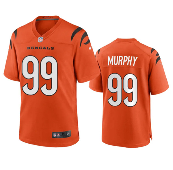 Youth Cincinnati Bengals #99 Myles Murphy Orang Stitched Game Jersey