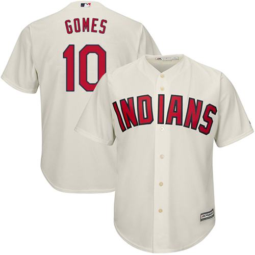 Indians #10 Yan Gomes Cream Alternate Stitched Youth MLB Jersey