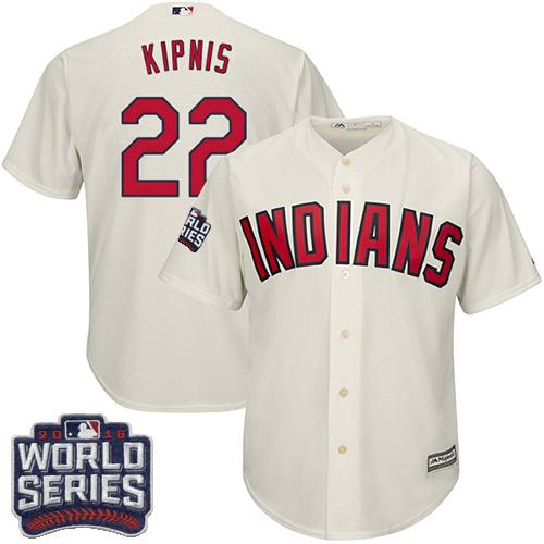 Indians #22 Jason Kipnis Cream Alternate 2016 World Series Bound Stitched Youth MLB Jersey