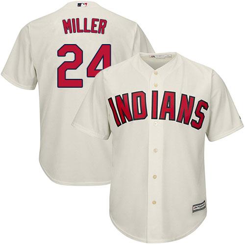 Indians #24 Andrew Miller Cream Alternate Stitched Youth MLB Jersey
