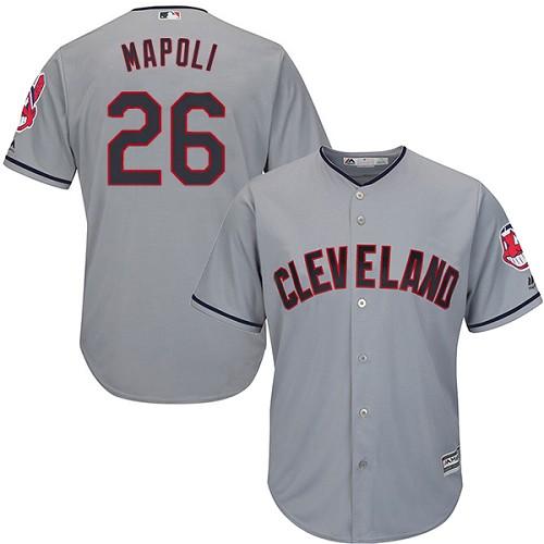 Indians #26 Mike Napoli Grey Road Stitched Youth MLB Jersey