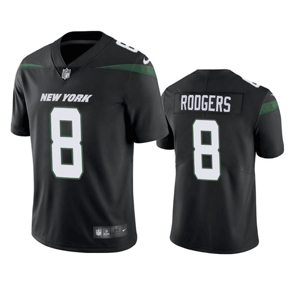 Toddlers New York Jets #8 Aaron Rodgers Black Vapor Untouchable Limited Stitched Jersey