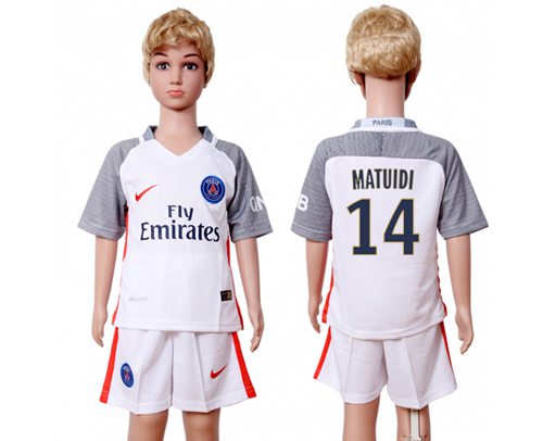 Paris Saint-Germain #14 Matuidi SEC Away Kid Soccer Club Jersey