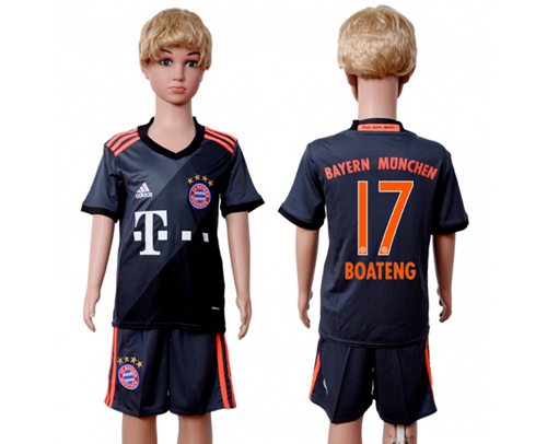 Bayern Munchen #17 Boateng Away Kid Soccer Club Jersey