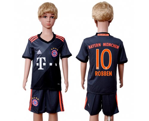 Bayern Munchen #10 Robben Away Kid Soccer Club Jersey