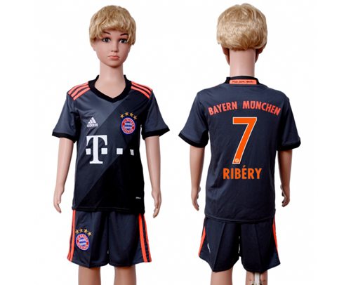 Bayern Munchen #7 Ribery Away Kid Soccer Club Jersey