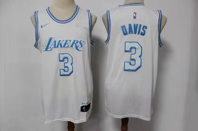 Youth Los Angeles Lakers #3 Anthony Davis 2020/21 City Edition White Stitched Jersey