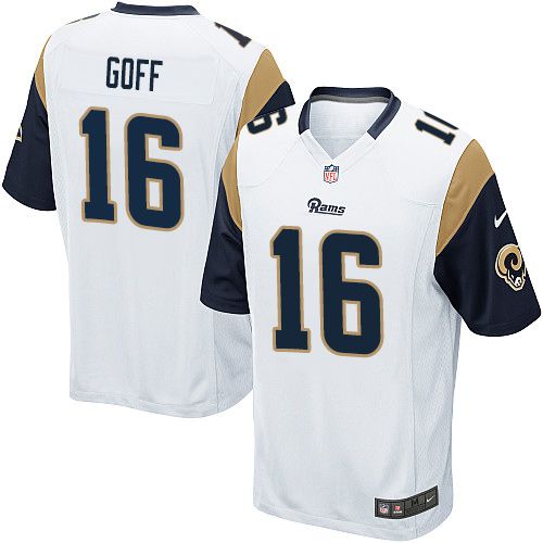 Nike Rams #16 Jared Goff White Youth Stitched NFL Elite Jersey