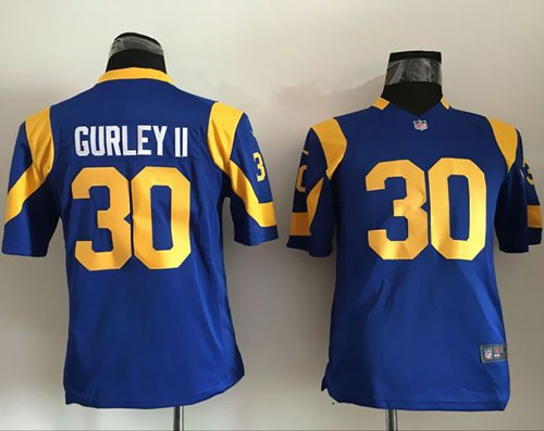 Nike Rams #30 Todd Gurley II Royal Blue Alternate Youth Stitched NFL Elite Jersey