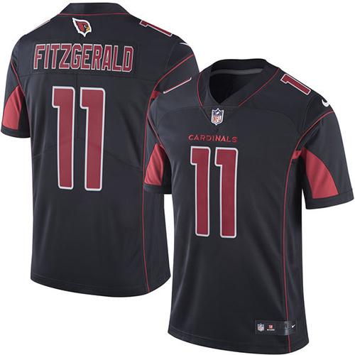 Nike Cardinals #11 Larry Fitzgerald Black Youth Stitched NFL Limited Rush Jersey