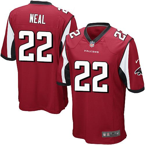 Nike Falcons #22 Keanu Neal Red Team Color Youth Stitched NFL Elite Jersey