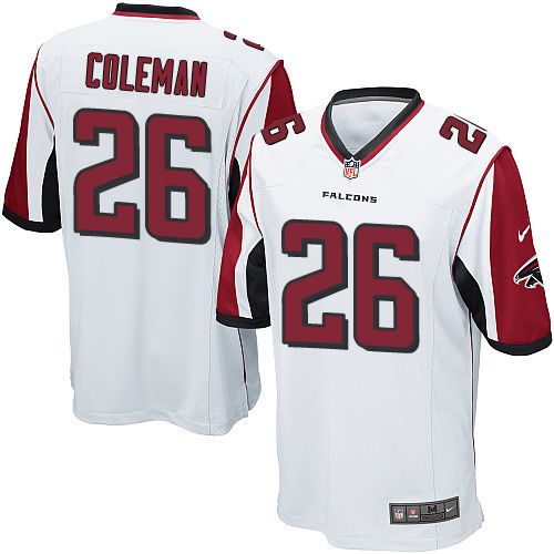 Nike Falcons #26 Tevin Coleman White Youth Stitched NFL Elite Jersey