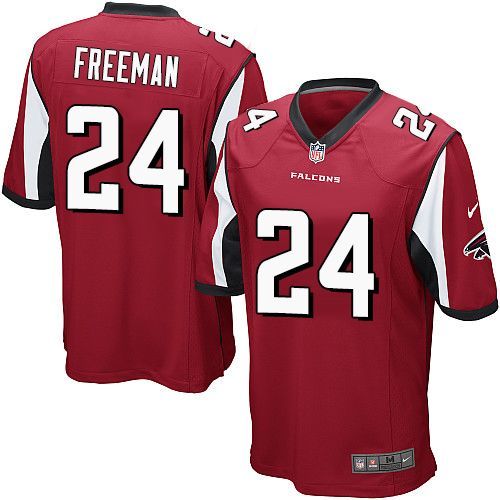Nike Falcons #24 Devonta Freeman Red Team Color Youth Stitched NFL Elite Jersey