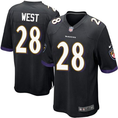 Nike Ravens #28 Terrance West Black Alternate Youth Stitched NFL New Elite Jersey