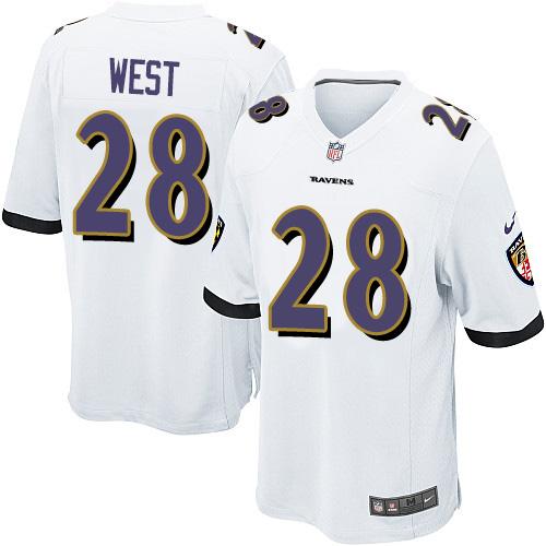 Nike Ravens #28 Terrance West White Youth Stitched NFL New Elite Jersey