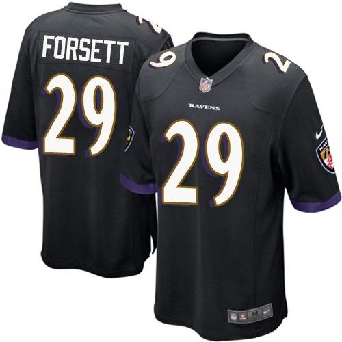 Nike Ravens #29 Justin Forsett Black Alternate Youth Stitched NFL New Elite Jersey