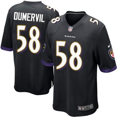 Nike Ravens #58 Elvis Dumervil Black Alternate Youth Stitched NFL New Elite Jersey