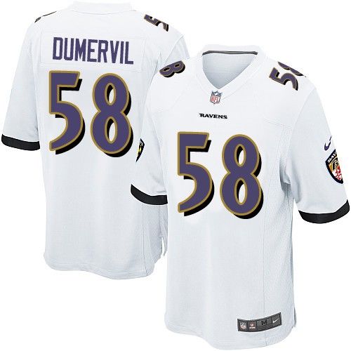 Nike Ravens #58 Elvis Dumervil White Youth Stitched NFL New Elite Jersey