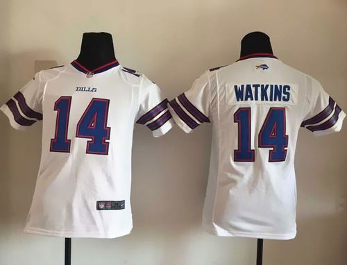 Nike Bills #14 Sammy Watkins White Youth Stitched NFL New Elite Jersey