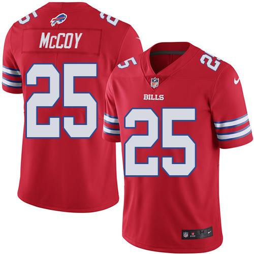 Nike Bills #25 LeSean McCoy Red Youth Stitched NFL Limited Rush Jersey