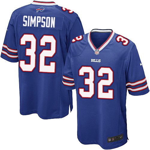 Nike Bills #32 O. J. Simpson Royal Blue Team Color Youth Stitched NFL New Elite Jersey